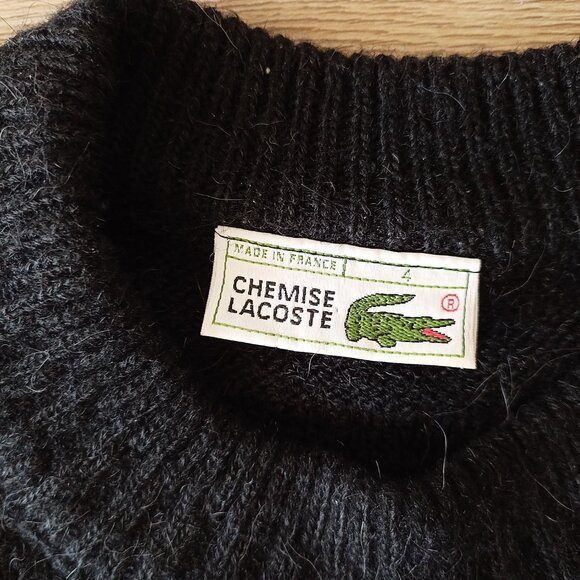 Vintage Lacoste Sweater made in France size 4 ( US ~ M) Alpaca Blend RARE - Picture 2 of 6
